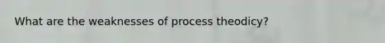 What are the weaknesses of process theodicy?