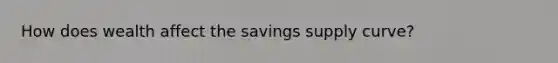 How does wealth affect the savings supply curve?