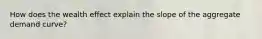 How does the wealth effect explain the slope of the aggregate demand curve?
