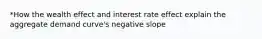 *How the wealth effect and interest rate effect explain the aggregate demand curve's negative slope