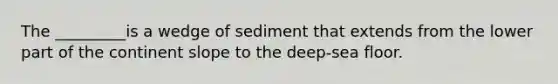 The _________is a wedge of sediment that extends from the lower part of the continent slope to the deep-sea floor.