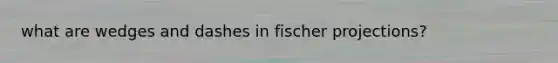 what are wedges and dashes in fischer projections?