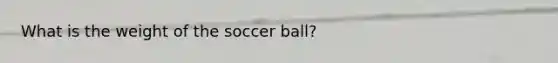 What is the weight of the soccer ball?