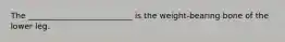 The __________________________ is the weight-bearing bone of the lower leg.