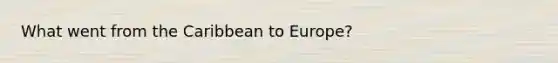 What went from the Caribbean to Europe?