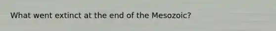 What went extinct at the end of the Mesozoic?