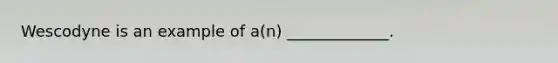 Wescodyne is an example of a(n) _____________.