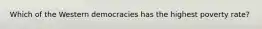 Which of the Western democracies has the highest poverty rate?