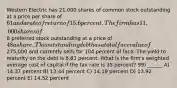 Western Electric has 21,000 shares of common stock outstanding at a price per share of 61 and a rate of return of 15.6 percent. The firm has 11,000 shares of8 preferred stock outstanding at a price of 48 a share. The outstanding debt has a total face value of275,000 and currently sells for 104 percent of face. The yield to maturity on the debt is 8.81 percent. What is the firm's weighted average cost of capital if the tax rate is 35 percent? 99) ______ A) 14.37 percent B) 13.44 percent C) 14.19 percent D) 13.92 percent E) 14.52 percent