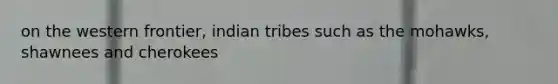 on the western frontier, indian tribes such as the mohawks, shawnees and cherokees