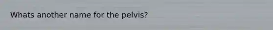 Whats another name for the pelvis?