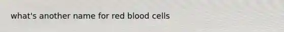 what's another name for red blood cells