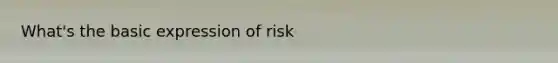 What's the basic expression of risk