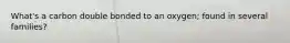 What's a carbon double bonded to an oxygen; found in several families?
