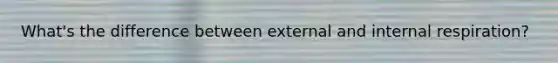 What's the difference between external and internal respiration?