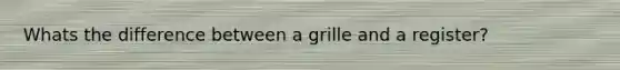 Whats the difference between a grille and a register?