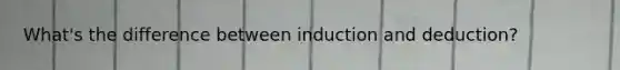 What's the difference between induction and deduction?