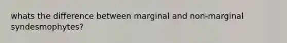 whats the difference between marginal and non-marginal syndesmophytes?