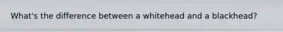 What's the difference between a whitehead and a blackhead?
