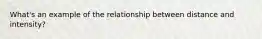 What's an example of the relationship between distance and intensity?