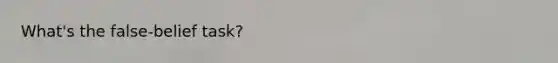 What's the false-belief task?