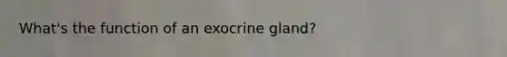 What's the function of an exocrine gland?