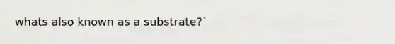 whats also known as a substrate?`