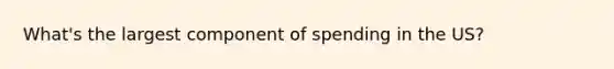 What's the largest component of spending in the US?