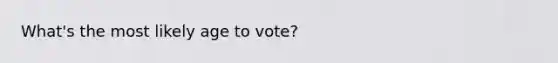 What's the most likely age to vote?