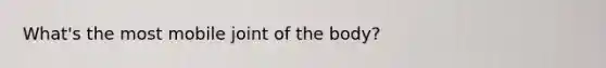 What's the most mobile joint of the body?