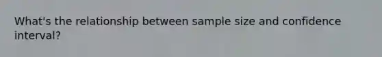 What's the relationship between sample size and confidence interval?