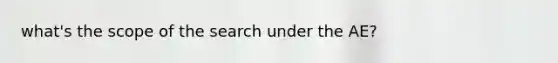 what's the scope of the search under the AE?