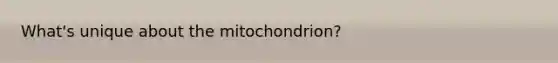 What's unique about the mitochondrion?