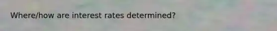 Where/how are interest rates determined?