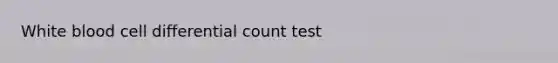 White blood cell differential count test