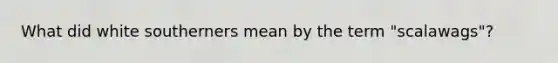 What did white southerners mean by the term "scalawags"?