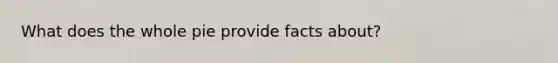 What does the whole pie provide facts about?