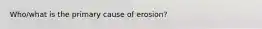 Who/what is the primary cause of erosion?