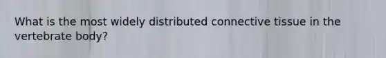 What is the most widely distributed connective tissue in the vertebrate body?