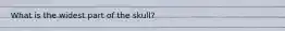 What is the widest part of the skull?