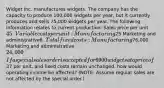 Widget Inc. manufactures widgets. The company has the capacity to produce 100,000 widgets per year, but it currently produces and sells 75,000 widgets per year. The following information relates to current production: Sales price per unit45​​​ Variable costs per unit:​ Manufacturing25​ Marketing and administrative6​​​ Total fixed costs:​ Manufacturing76,000​ Marketing and administrative24,000​ If a special sales order is accepted for 6900 widgets at a price of37 per unit, and fixed costs remain unchanged, how would operating income be affected? (NOTE: Assume regular sales are not affected by the special order.)