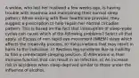 A widow, who lost her husband a few weeks ago, is having trouble with insomnia and maintaining their normal sleep pattern. When visiting with their healthcare provider, they suggest a prescription to help regain her normal circadian pattern. This is based on the fact that interruption of sleep-wake cycles can cause which of the following problems? Select all that apply. a) Excess of non-rapid eye movement (NREM) sleep which affects the creativity process. b) Hallucinations that may result in harm to the individual. c) Restless leg syndrome due to inability to find a comfortable sleeping position. d) Alterations in their immune function that can result in an infection. e) An increase risk in accidents when sleep deprived similar to those under the influence of alcohol.