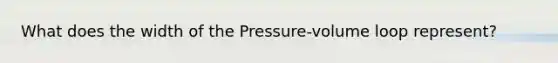 What does the width of the Pressure-volume loop represent?