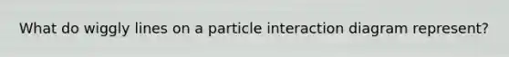 What do wiggly lines on a particle interaction diagram represent?