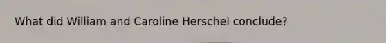 What did William and Caroline Herschel conclude?