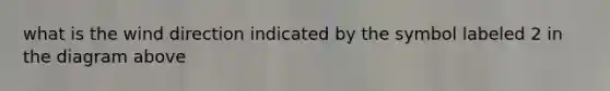 what is the wind direction indicated by the symbol labeled 2 in the diagram above