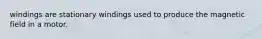 windings are stationary windings used to produce the magnetic field in a motor.