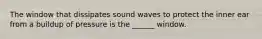 The window that dissipates sound waves to protect the inner ear from a buildup of pressure is the ______ window.