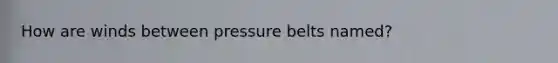 How are winds between pressure belts named?