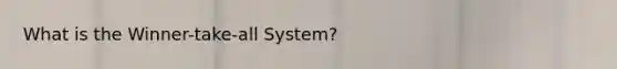 What is the Winner-take-all System?